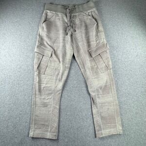 Lululemon Cargo Joggers Grey Space Dye Drawstring Pants Size 4 Rose‎ Gold Logo
